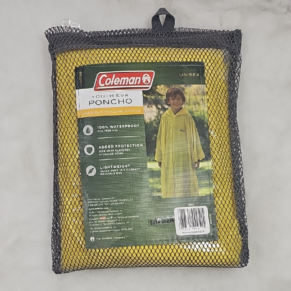 Coleman Youth Eva Poncho (Unnisex) Yellow 45" X 72"